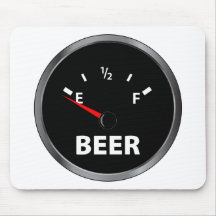 Hors de la jauge de carburant de bière tapis de souris