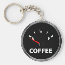 Hors de la jauge de carburant de café porte-clés