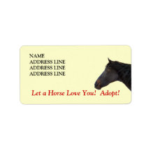Horse Adoption - Western Return Address Personalized Address Labels