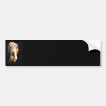 Horse Against Black Bumper Stickers
