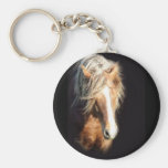 Horse Against Black Keychain