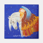 Horse and Angel Refrigerator Magnet