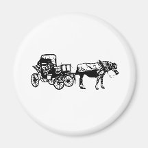 Horse and Buggy Refrigerator Magnets