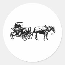 Horse and Buggy Stickers