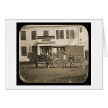 Horse and Cart Daguerreotype 1853 Card