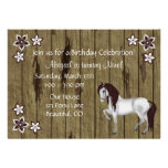 Horse and Flowers Birthday Invitation ~ Girls