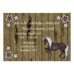 Horse and Flowers Birthday Invitation ~ Girls