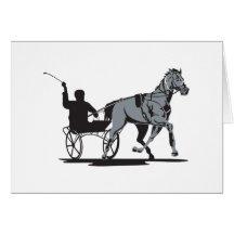 Horse and Jockey Harness Racing Cards