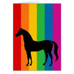 Horse and Rainbow Stripes Cards