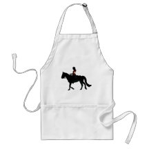 Horse and rider silhouette aprons