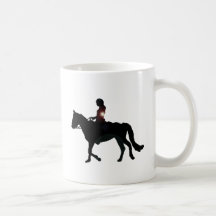 Horse and rider silhouette mug