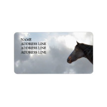 Horse and Sky 3 - Western Return Address Personalized Address Label