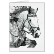 Horse Art EXTREME EVENTING Greeting Card