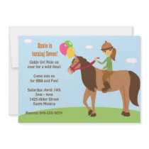 Horse Back Rider Birthday Party Invitation