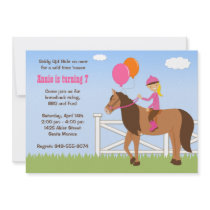 Horse Back Riding Birthday Party Invitation
