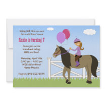 Horse Back Riding Birthday Party Invitation