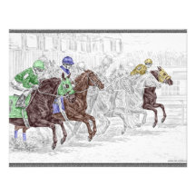 Horse Breaking from Starting Gate at Race Custom Announcements