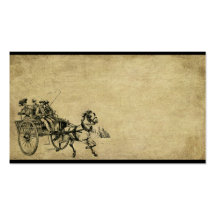 Horse & Buggy Ride- Prim Biz Cards Business Card