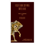 Horse business marketing gold brown business card