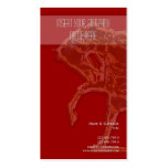 Horse business marketing red silver gold business card