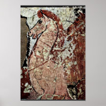 Horse By Maler Der Grabkammer Des Zenue Print