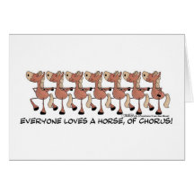 Horse Chorus Line Card