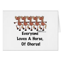 Horse Chorus Line Greeting Cards