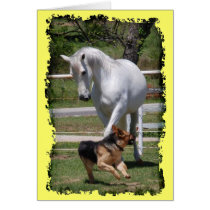 HORSE & DOG PLAY CARD