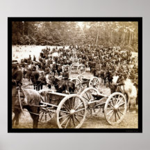 Horse Drawn Cannons near Fair Oaks, VA 1862 Posters