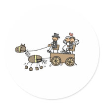 Horse Drawn Carriage For Weddings Stickers
