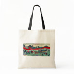 Horse drawn carriage on railroad tracks Ukiyoe Canvas Bag