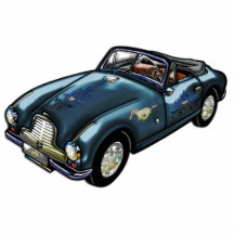 Horse Emblem on Classic Sports Car Cut Outs