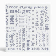 Horse Gaits Vinyl Binders