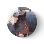 Horse hug pinback buttons