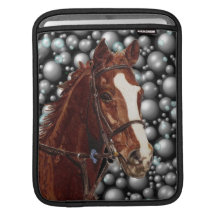 Horse in Bubbles iPad/Macbook Air Rickshaw Sleeve For iPads