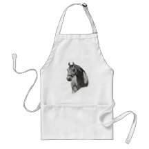 HORSE IN PENCIL APRONS