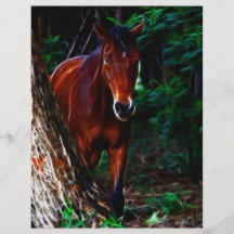 Horse in the forest personalized flyer