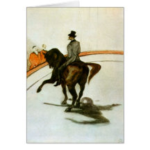 Horse in the Ring by Toulouse-Lautrec Greeting Card