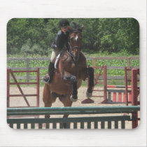 Horse Jumper on Mouse Pad mousepads