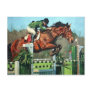 Horse jumping post card