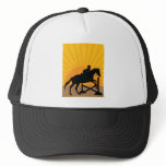 Horse Jumping Silhouette Trucker Hat