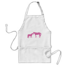 Horse Kisses (Dk. Pink) Apron