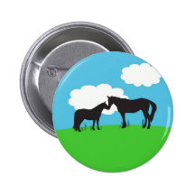 Horse Kisses Pin