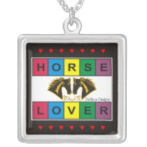 Horse Lover Black Stallion Necklace
