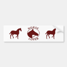 HORSE LOVER BUMPER STICKER