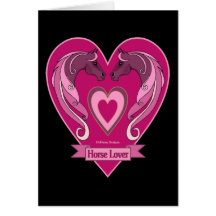 Horse Lovers Heart Card