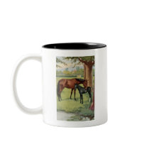 Horse Mare Foal Equestrian Vintage Image Mugs