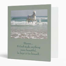 Horse Ocean Beauty  Binder