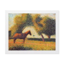 Horse painting pointillist art by Georges Seurat