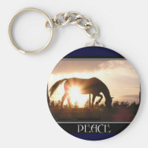 Horse & Peace Keychain